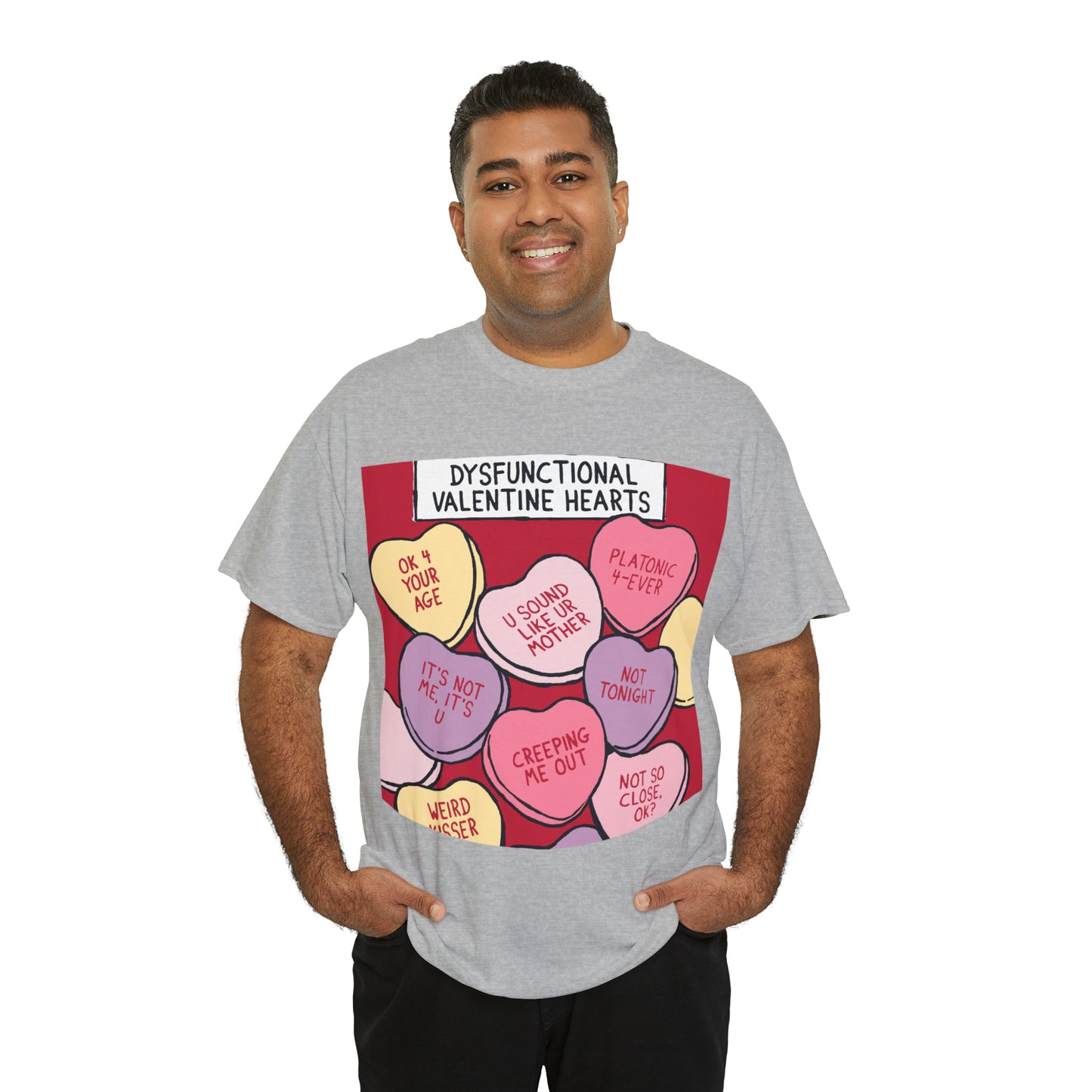 Dysfunctional Valentine's Hearts - Unisex Heavy Cotton Tee