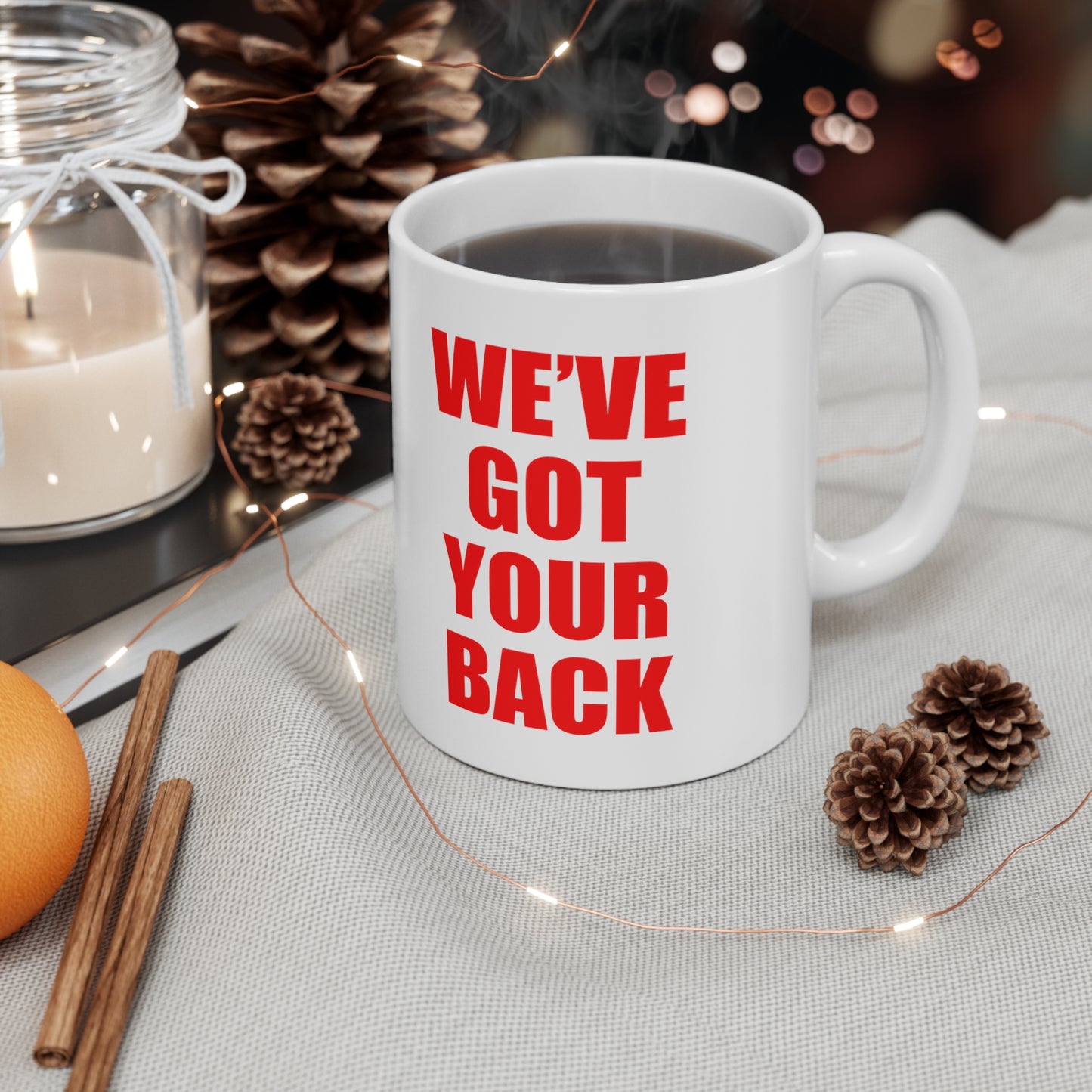 M.A.C.E. We've Got Your Back - Ceramic Coffee Cups, 11oz