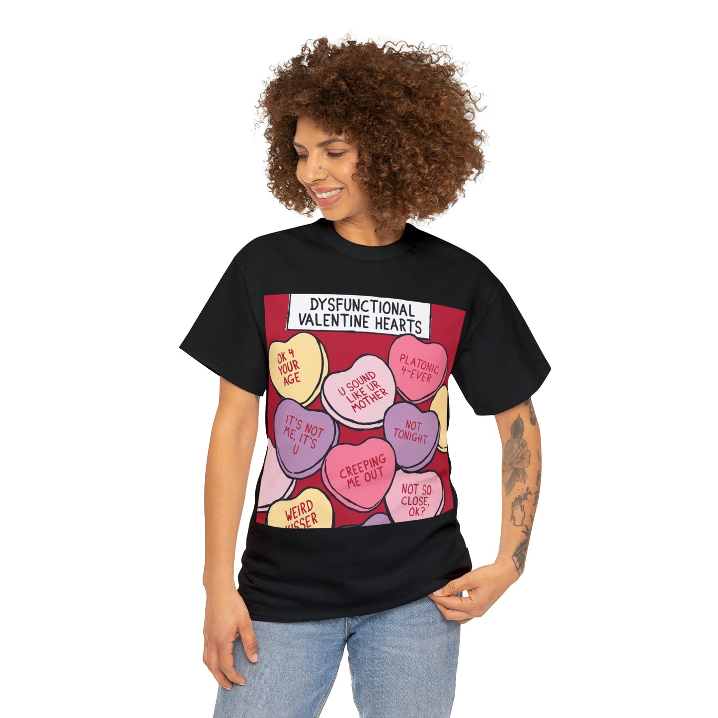 Dysfunctional Valentine's Hearts - Unisex Heavy Cotton Tee