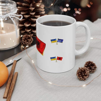 Ukrainian-Albanian NATO Supporter Mug