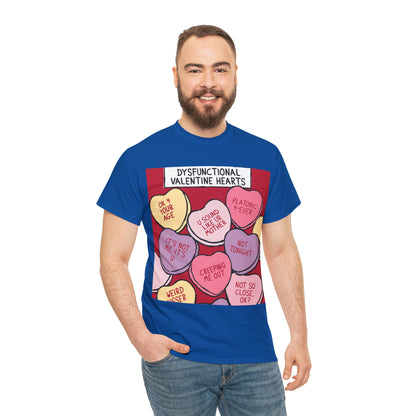 Dysfunctional Valentine's Hearts - Unisex Heavy Cotton Tee