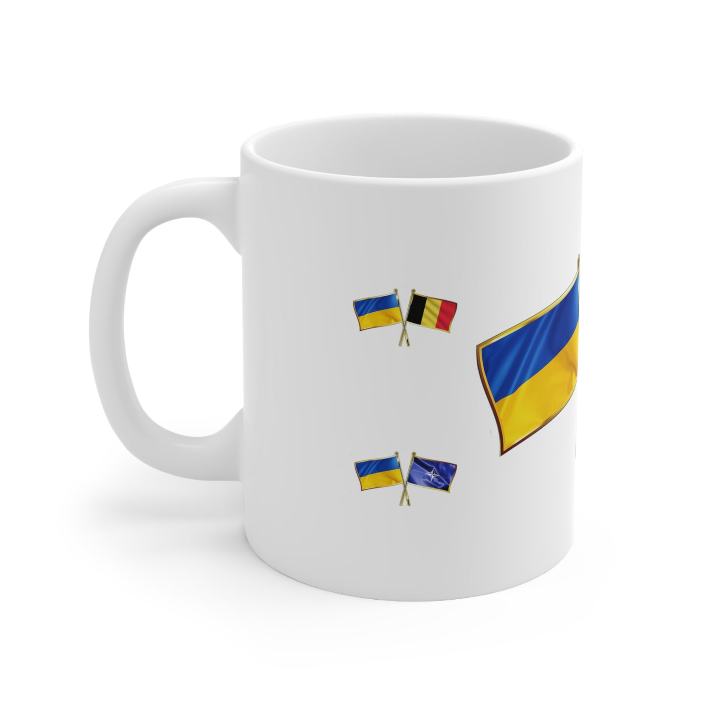 Ukrainian-Belgian NATO Supporter Mug