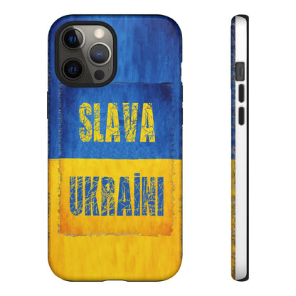 "SLAVA UKRAĪNI" FLAG - Tough Cases