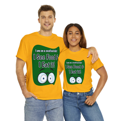 I See FOOD - Funny Unisex Heavy Cotton Tee - AUS