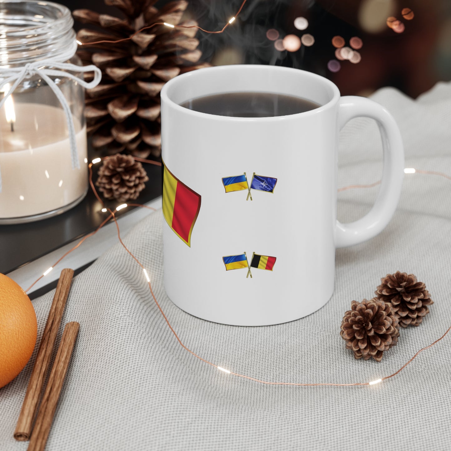 Ukrainian-Belgian NATO Supporter Mug