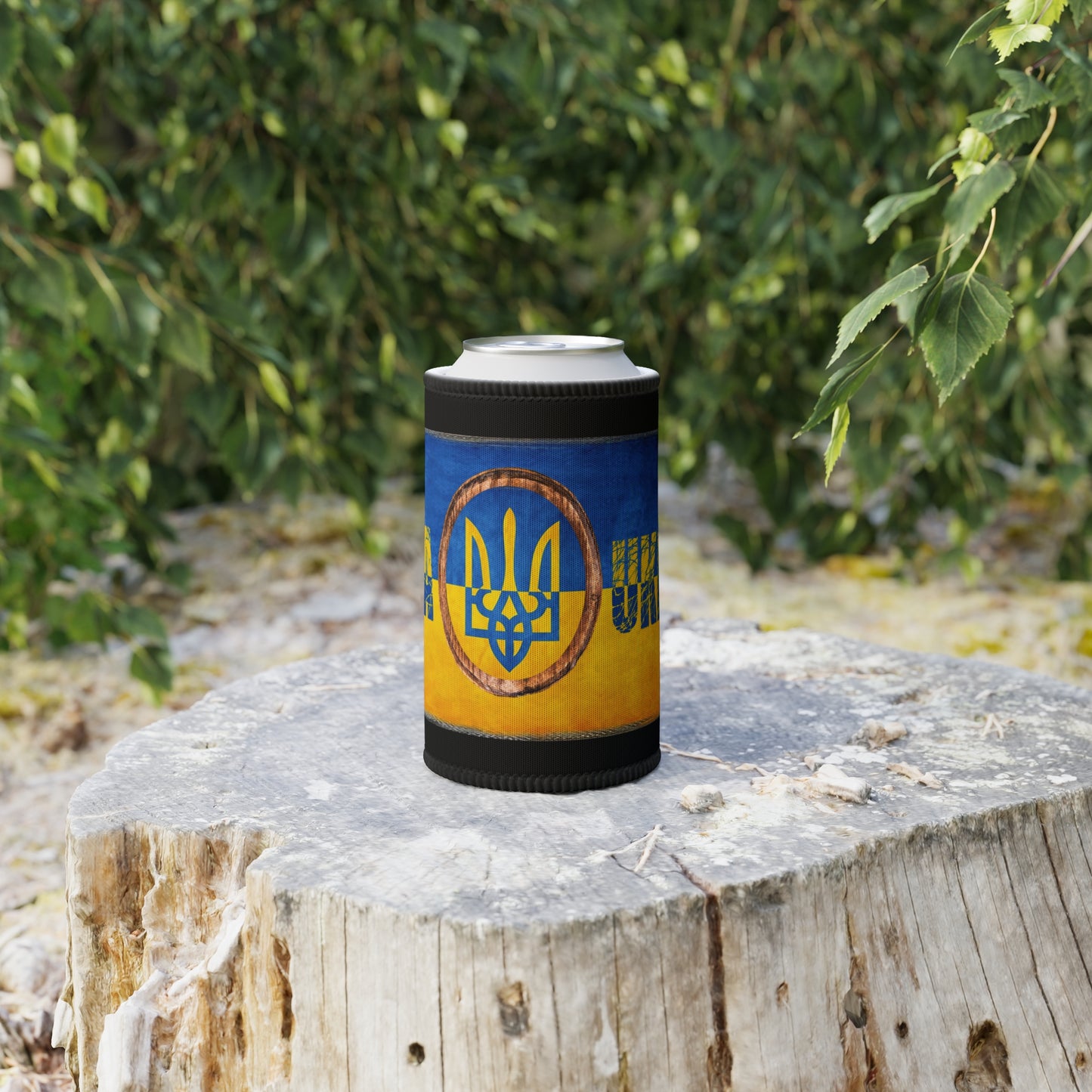 "SLAVA UKRAINI" TRIDENT FLAG - Stubby Cooler