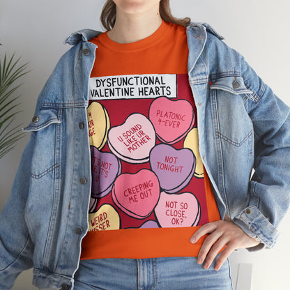 Dysfunctional Valentine's Hearts - Unisex Heavy Cotton Tee