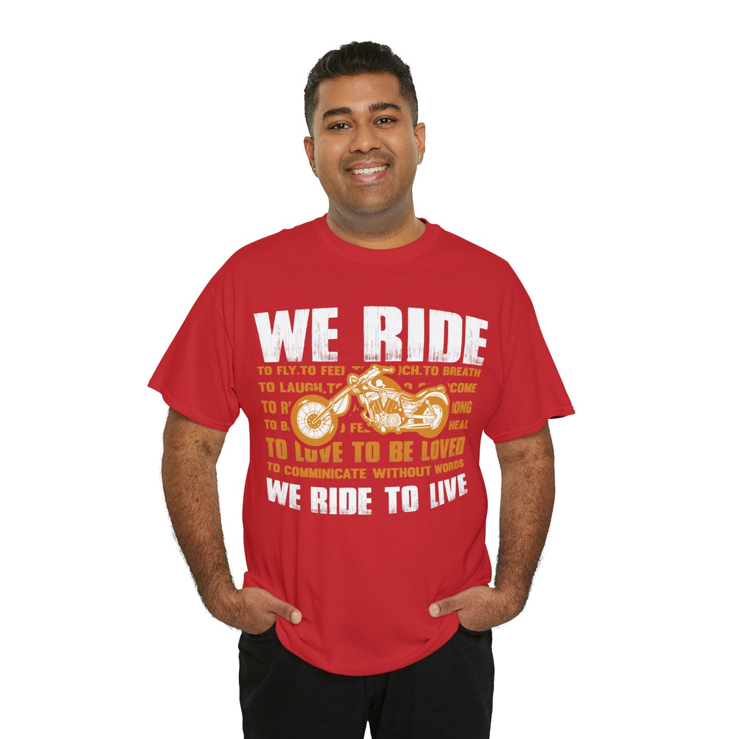 WE RIDE TO LIVE - Unisex Heavy Cotton Tee - USA