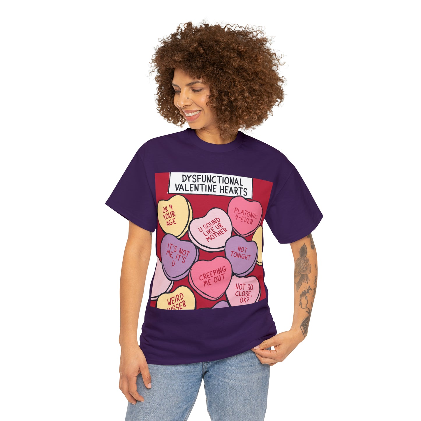 Dysfunctional Valentine's Hearts - Unisex Heavy Cotton Tee