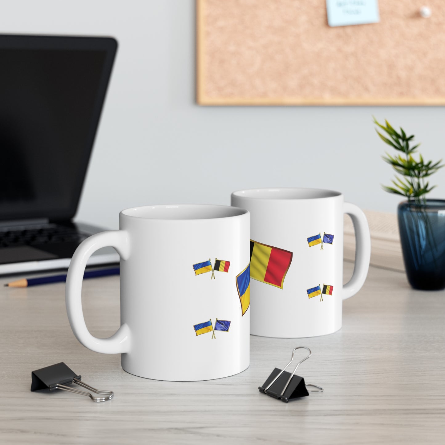 Ukrainian-Belgian NATO Supporter Mug