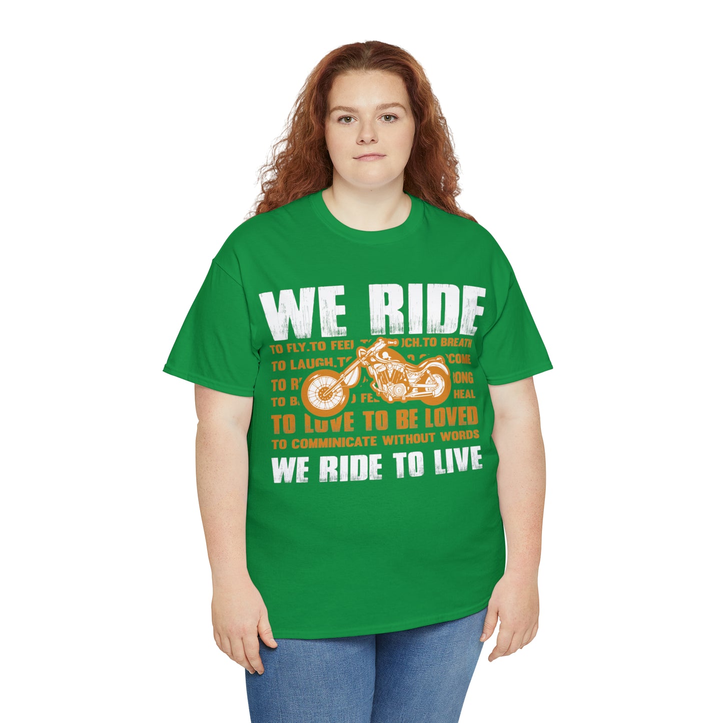 WE RIDE TO LIVE - Unisex Heavy Cotton Tee - USA