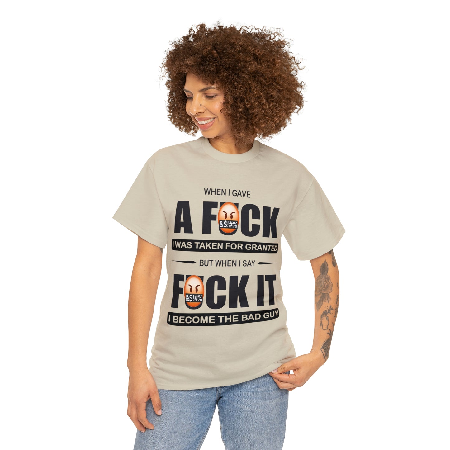 WHEN I GAVE A F***" - Funny Unisex Heavy Cotton Tee - USA