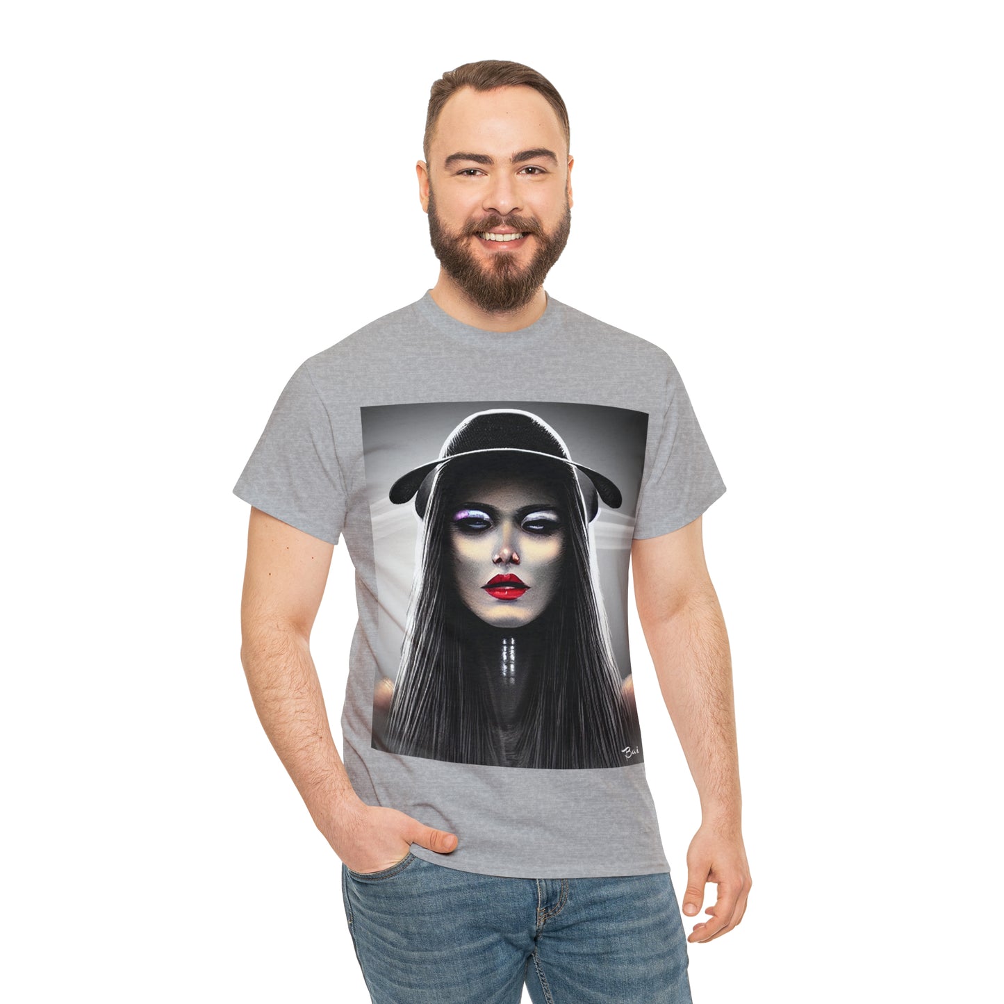 CYBERPUNK WITCH - Airt on a Shirt  - Unisex Heavy Cotton Tee - AUS