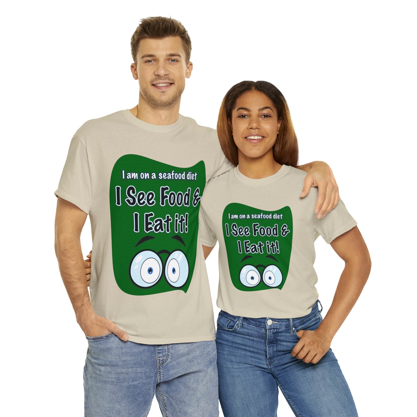 I See FOOD - Funny Unisex Heavy Cotton Tee - AUS