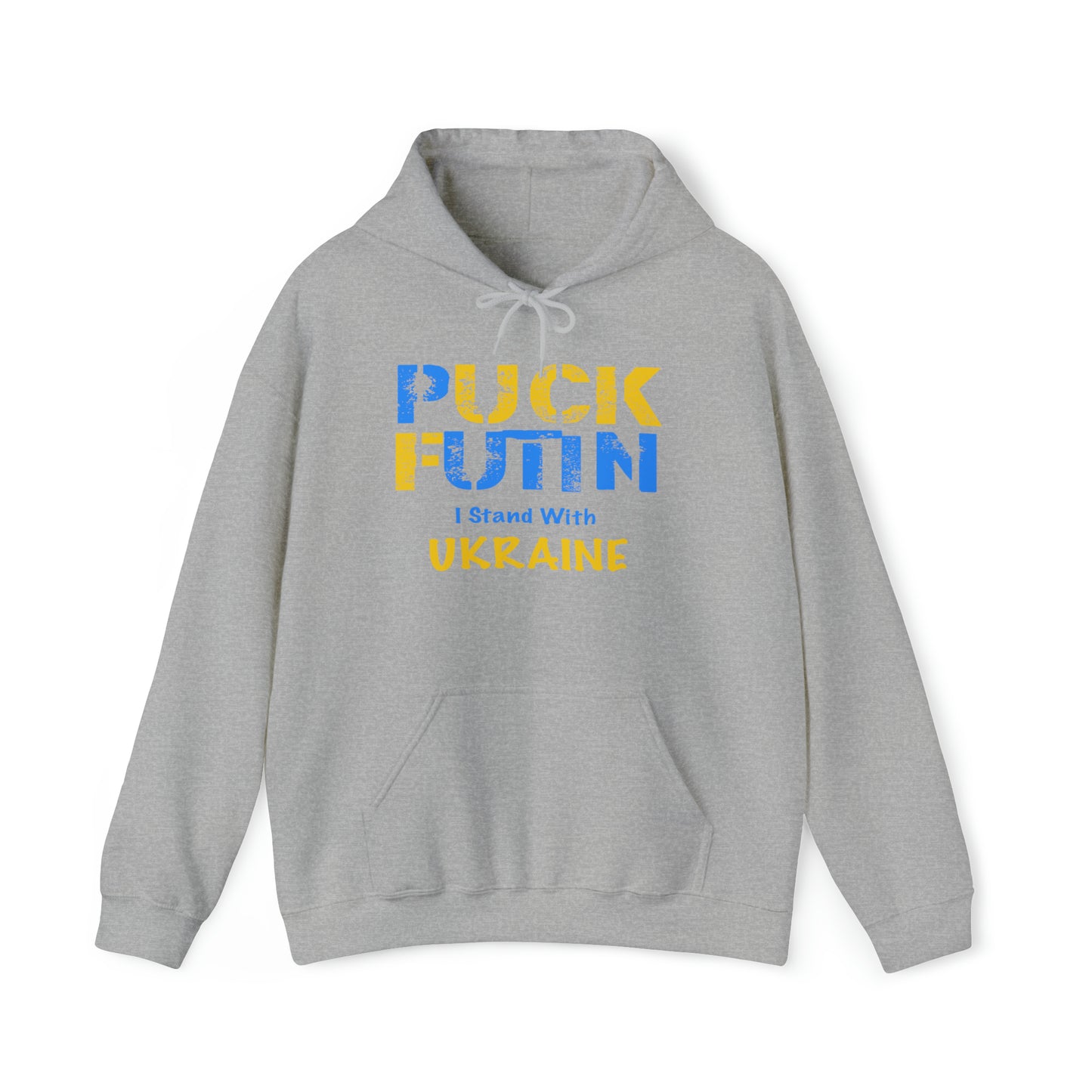 "P*** FUTI*" I Stand With UKRAINE - Unisex Heavy Blend™ Hooded Sweatshirt