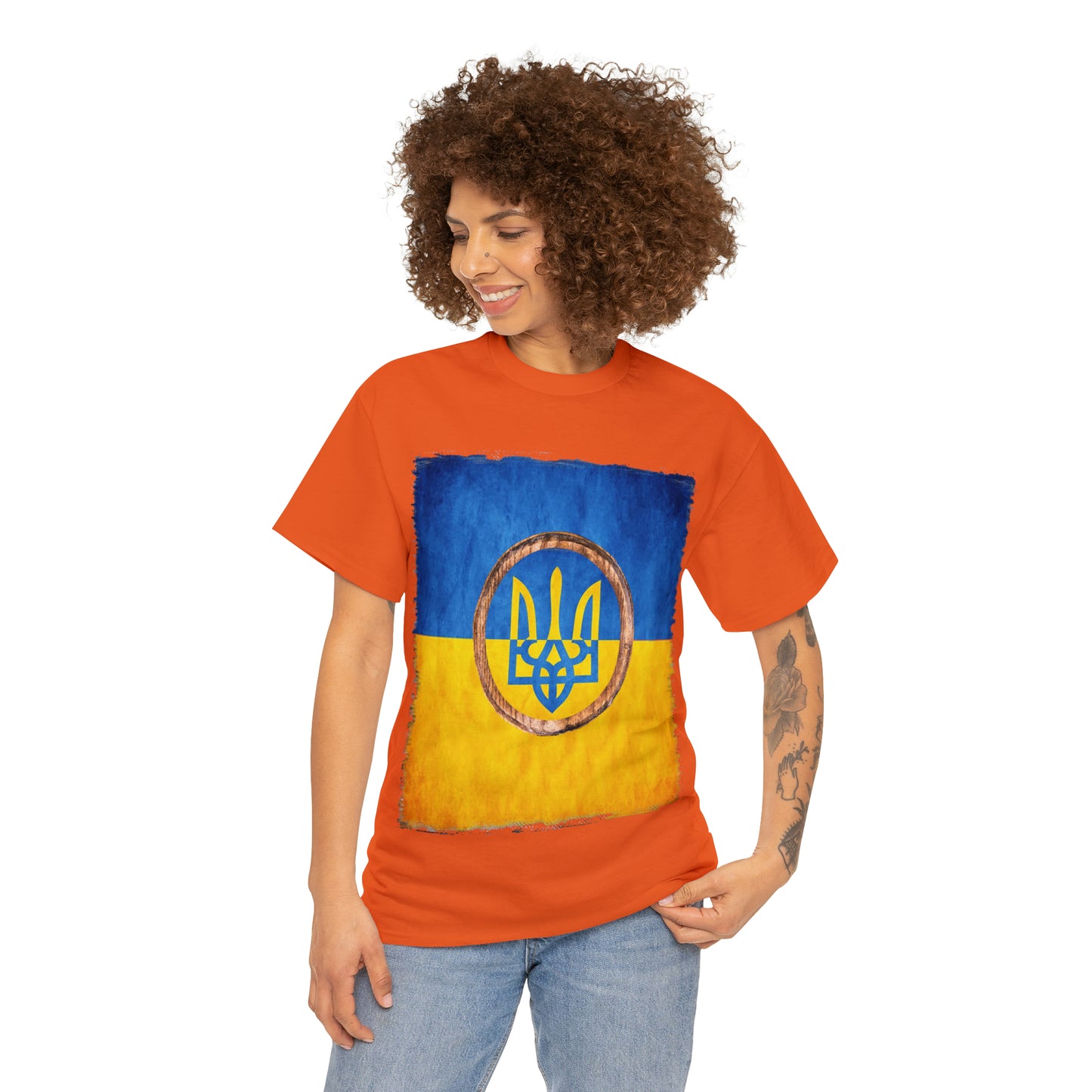 UKRAINIAN TRIDENT - Unisex Heavy Cotton Tee