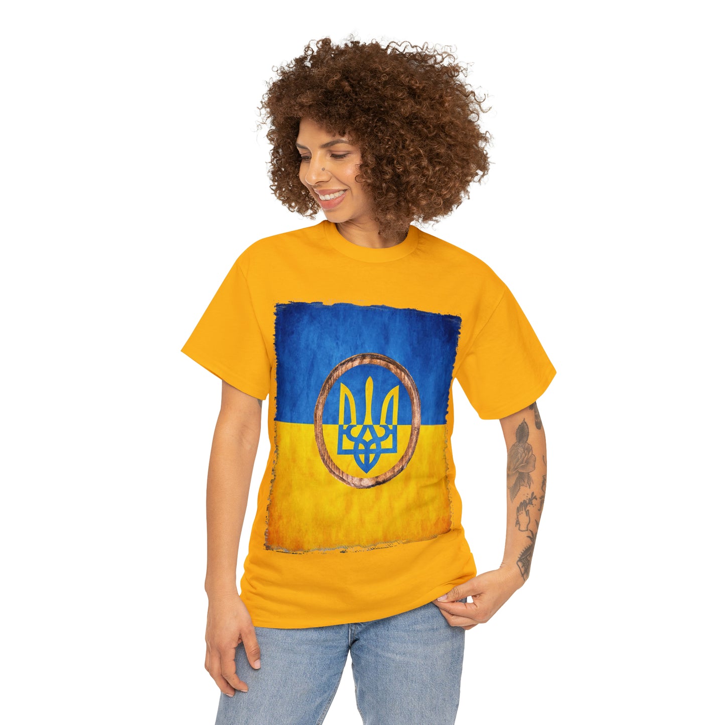 UKRAINIAN TRIDENT - Unisex Heavy Cotton Tee