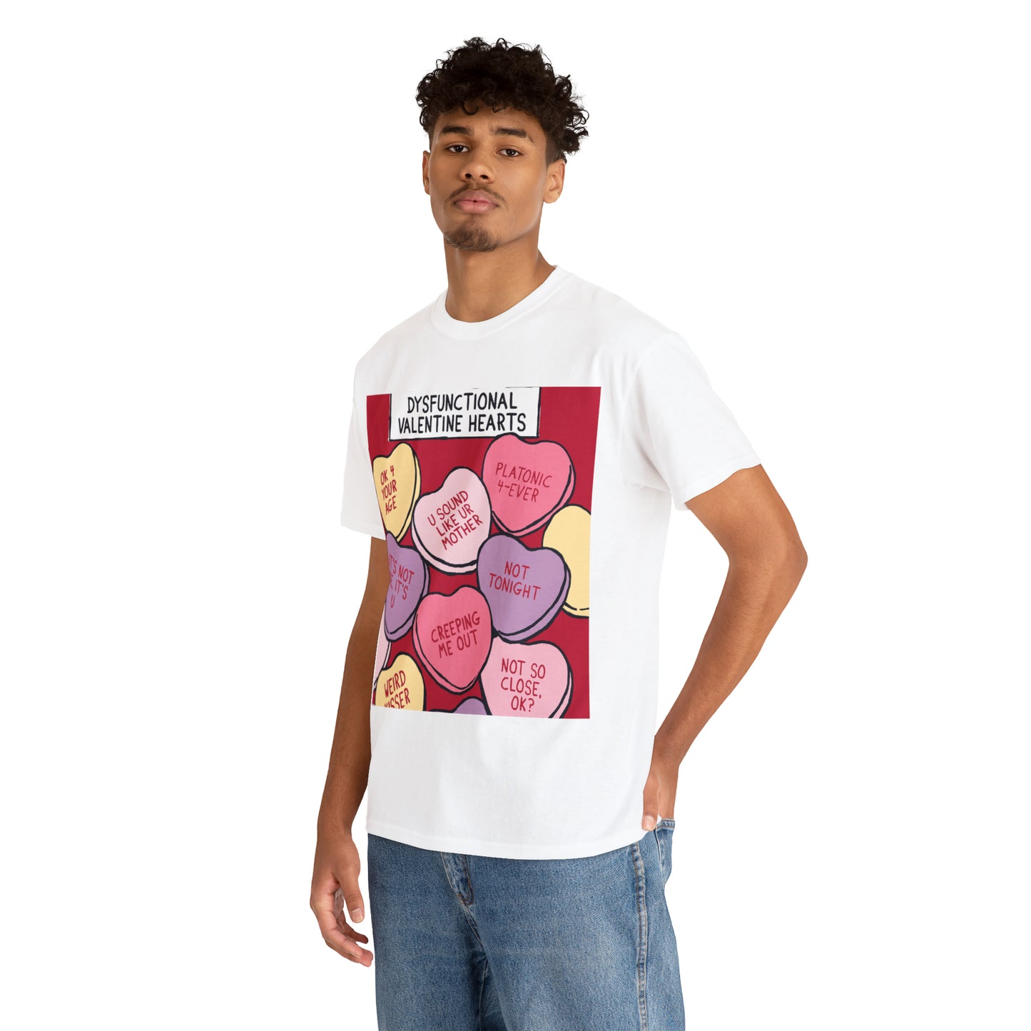 Dysfunctional Valentine's Hearts - Unisex Heavy Cotton Tee