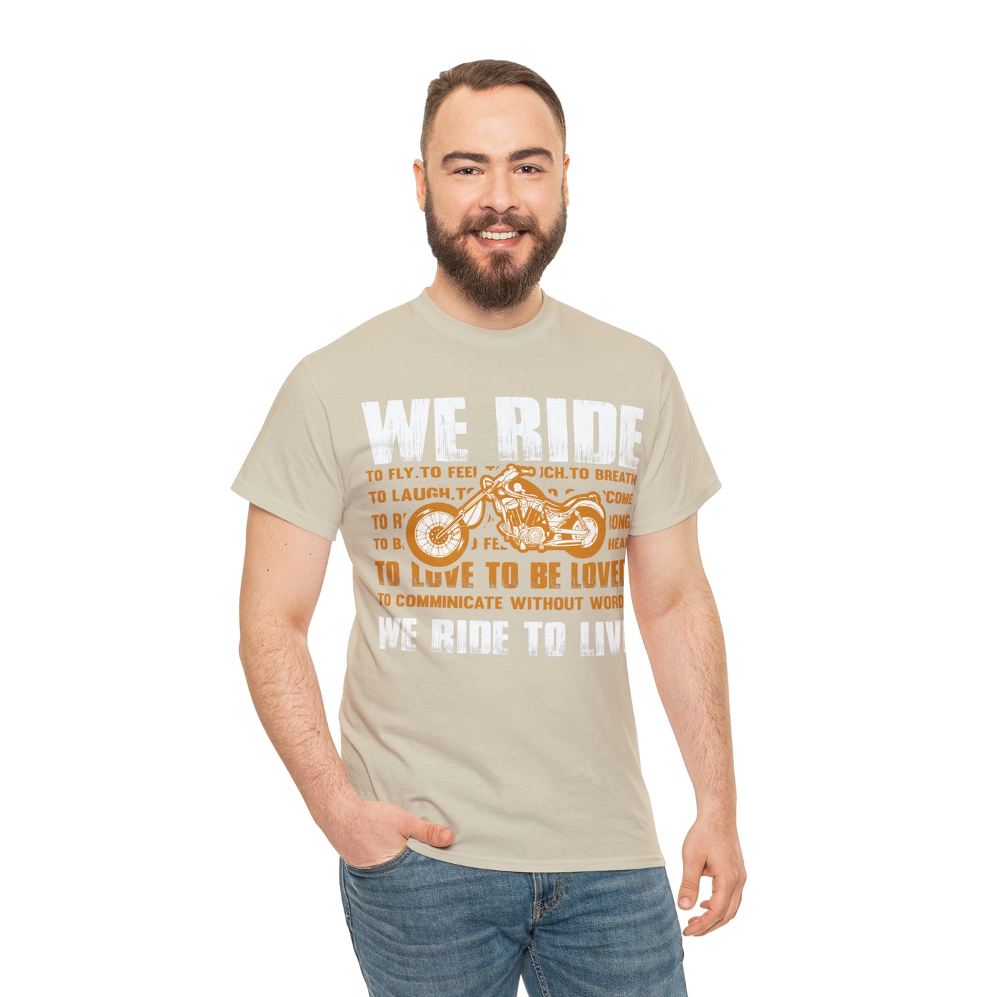 WE RIDE TO LIVE - Unisex Heavy Cotton Tee - USA