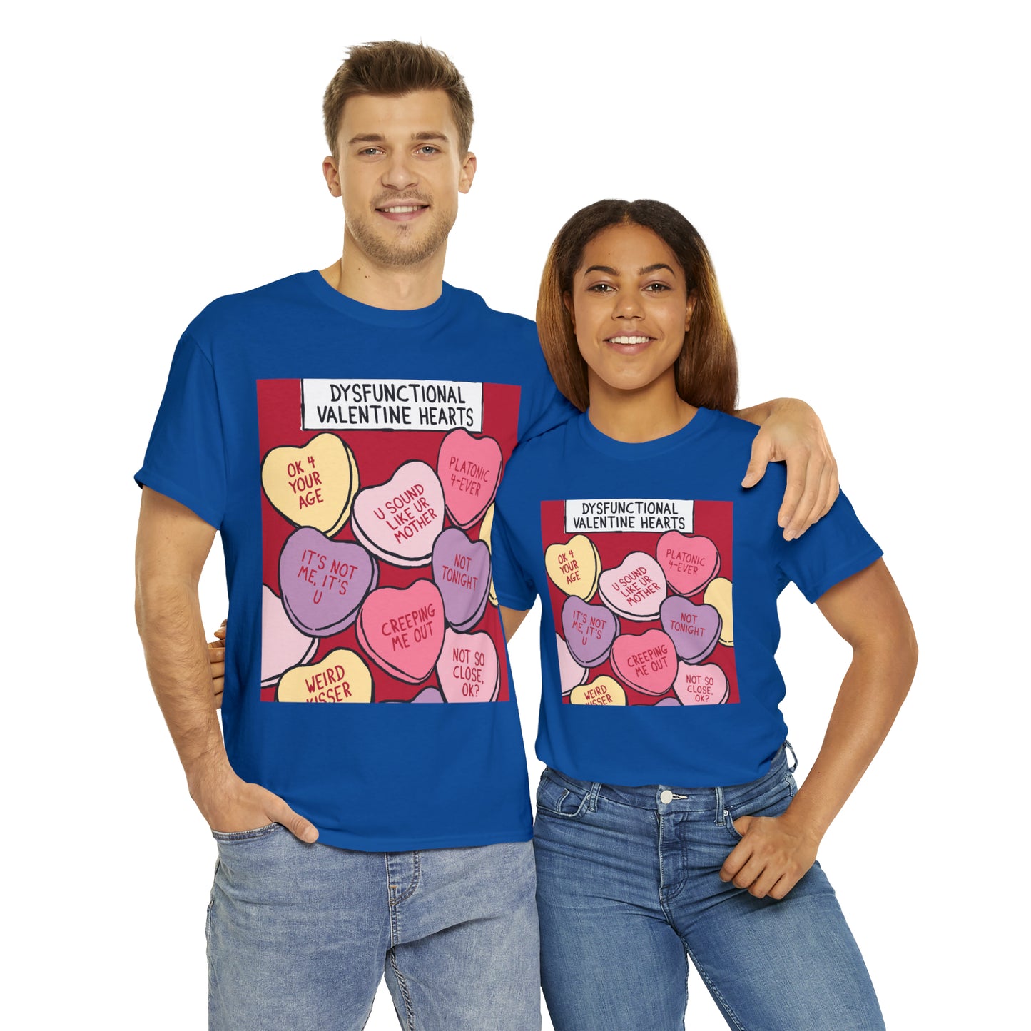 Dysfunctional Valentine's Hearts - Unisex Heavy Cotton Tee