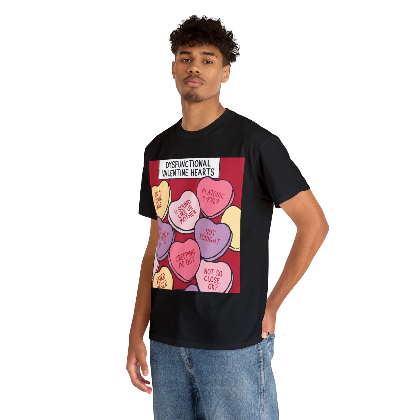 Dysfunctional Valentine's Hearts - Unisex Heavy Cotton Tee