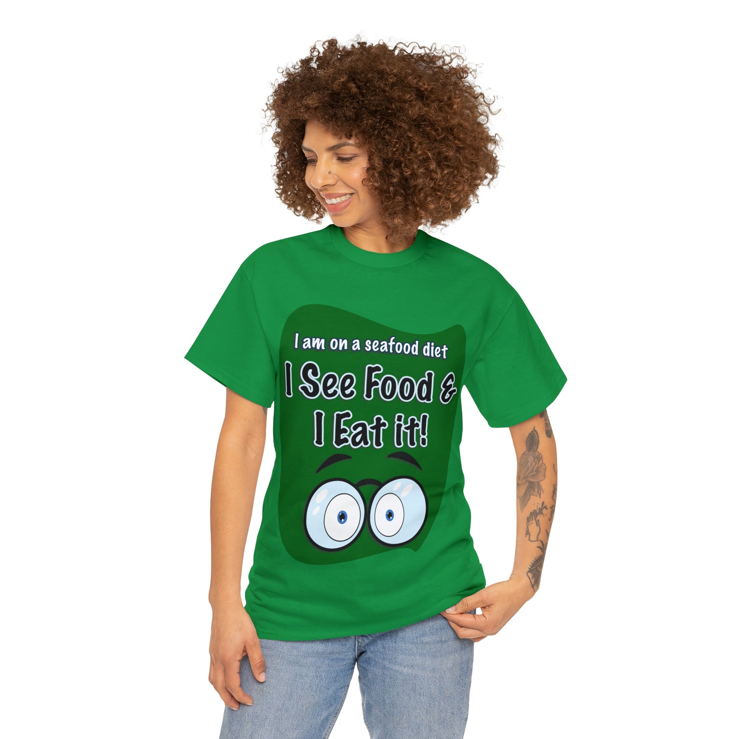 I See FOOD - Funny Unisex Heavy Cotton Tee - AUS