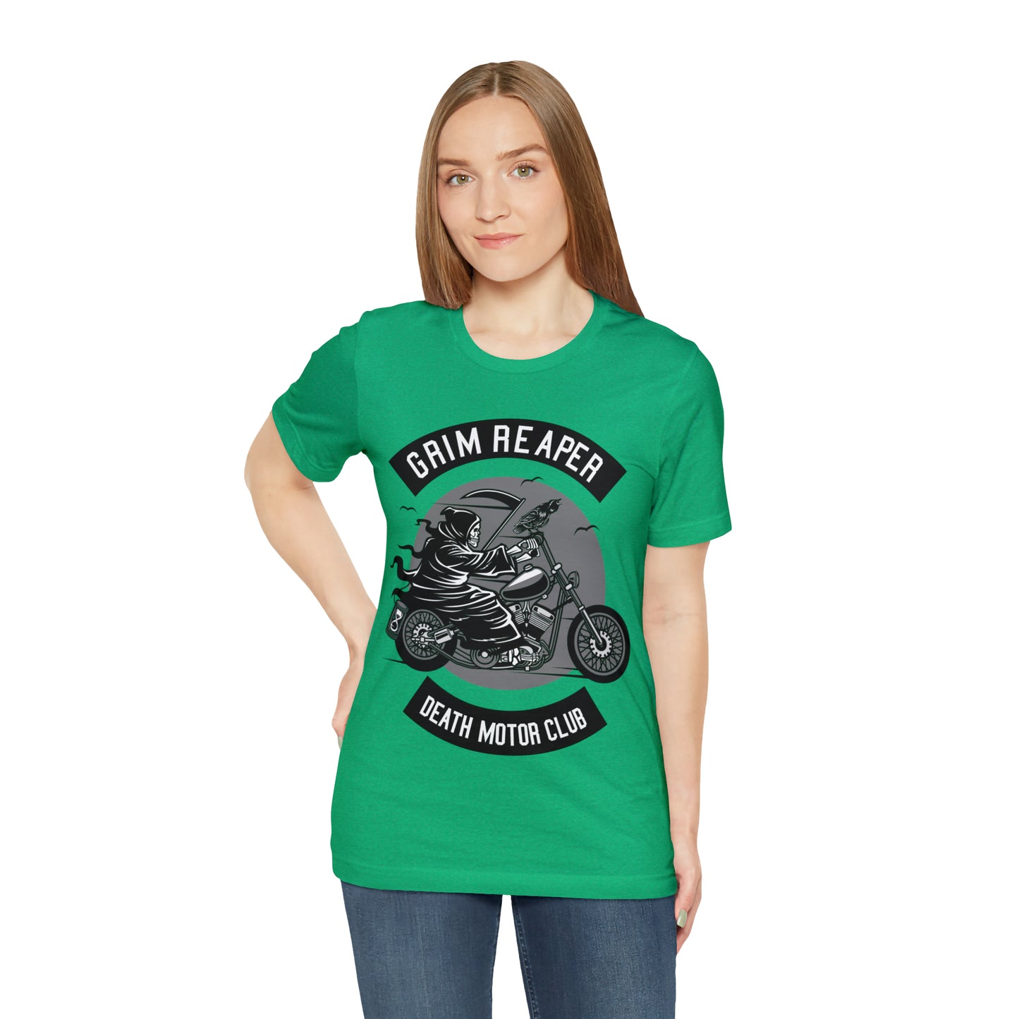 GRIM REAPER Death Motor Club - Unisex Jersey Short Sleeve Tee