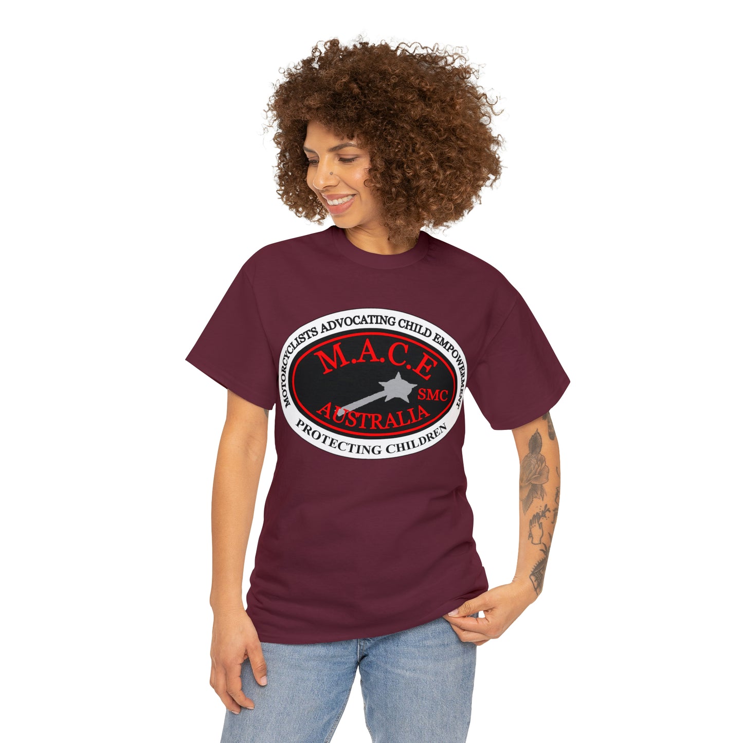 M.A.C.E. Plain Emblem - Unisex Heavy Cotton Tee