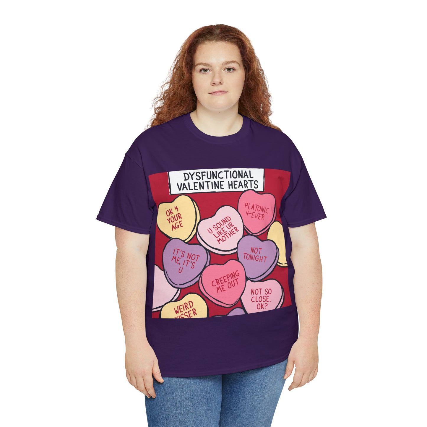 Dysfunctional Valentine's Hearts - Unisex Heavy Cotton Tee