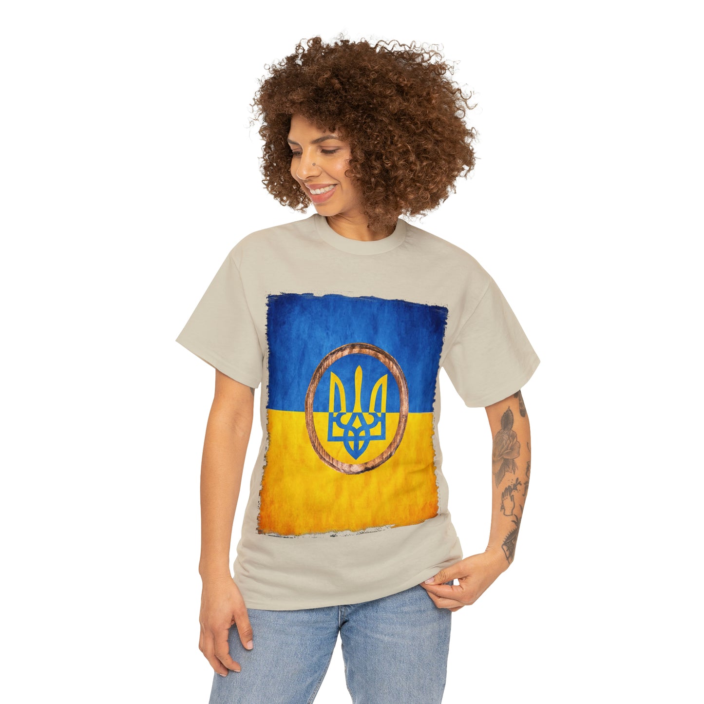 UKRAINIAN TRIDENT - Unisex Heavy Cotton Tee