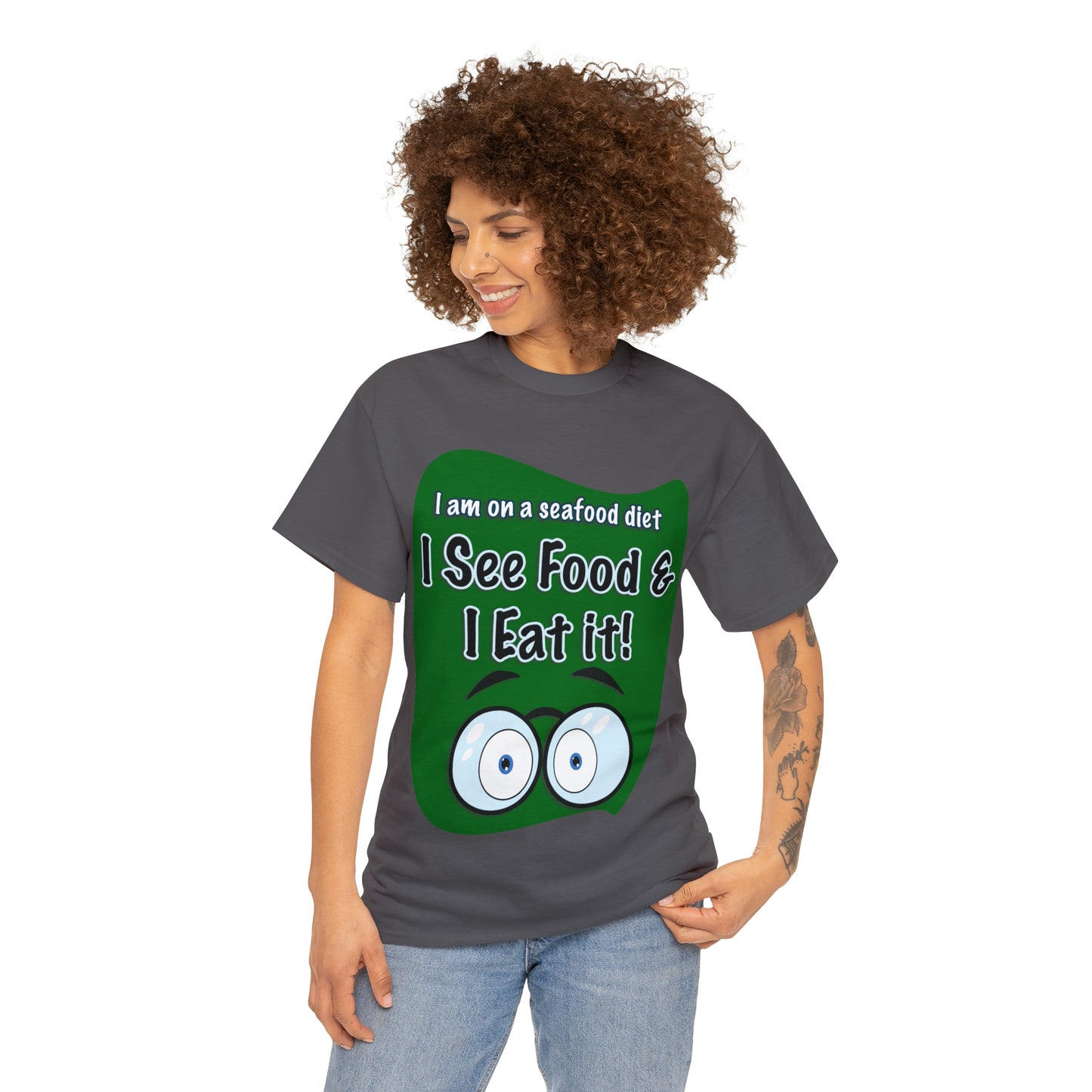 I See FOOD - Funny Unisex Heavy Cotton Tee - AUS