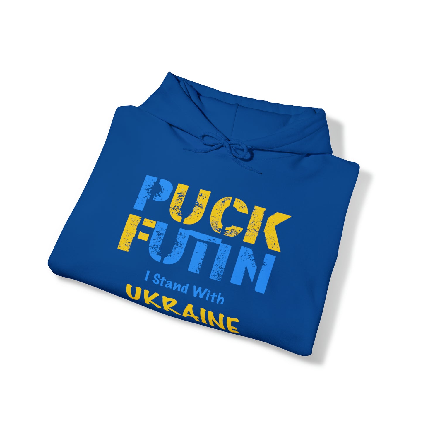 "P*** FUTI*" I Stand With UKRAINE - Unisex Heavy Blend™ Hooded Sweatshirt