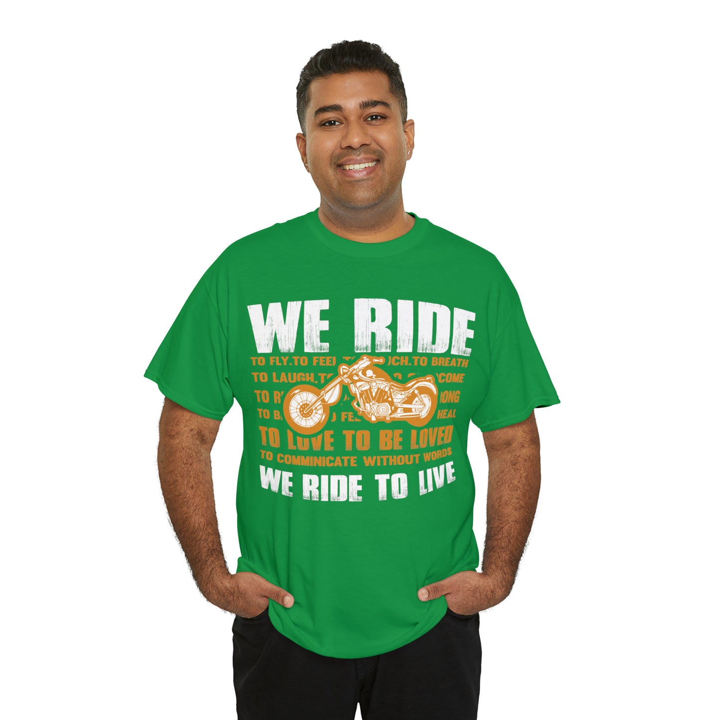 WE RIDE TO LIVE - Unisex Heavy Cotton Tee - USA