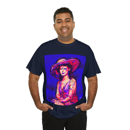 LADY IN SUN HAT - Airt on a Shirt  - Unisex Heavy Cotton Tee - AUS