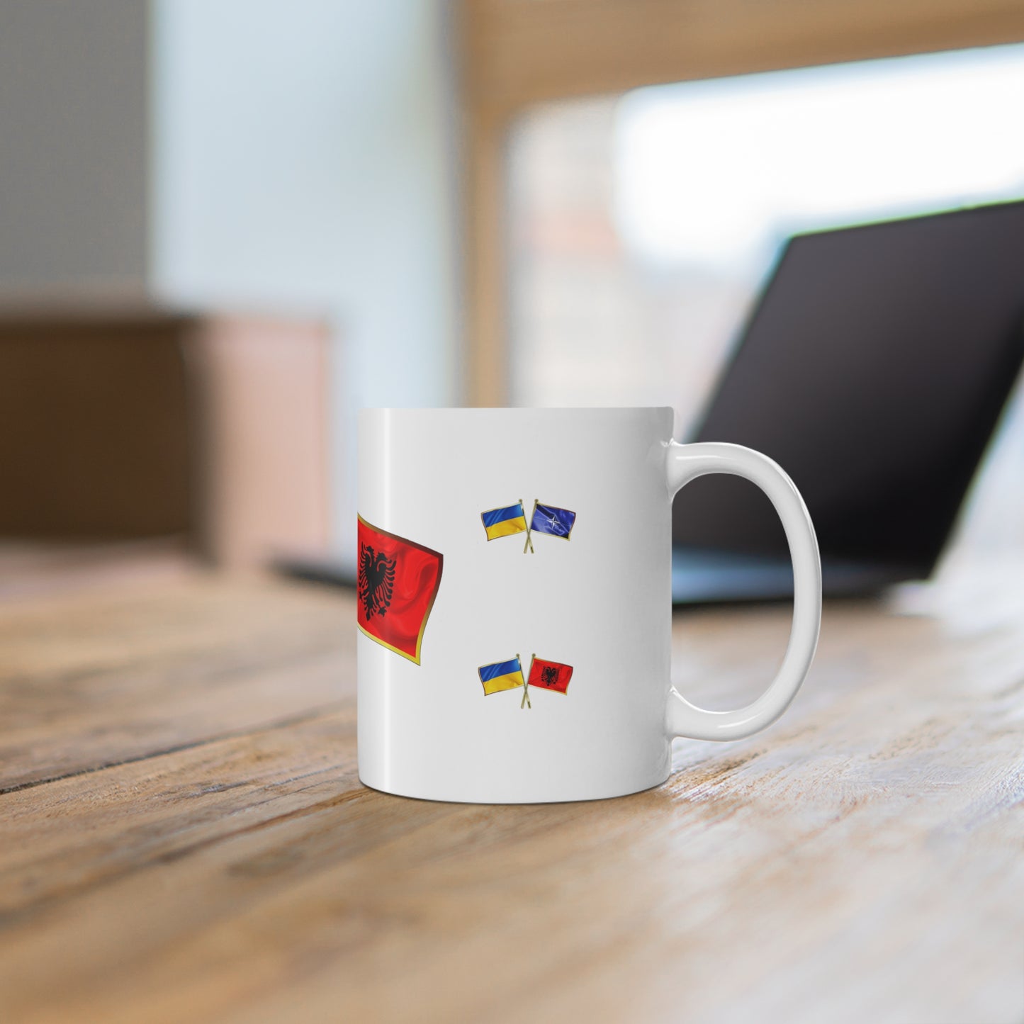 Ukrainian-Albanian NATO Supporter Mug