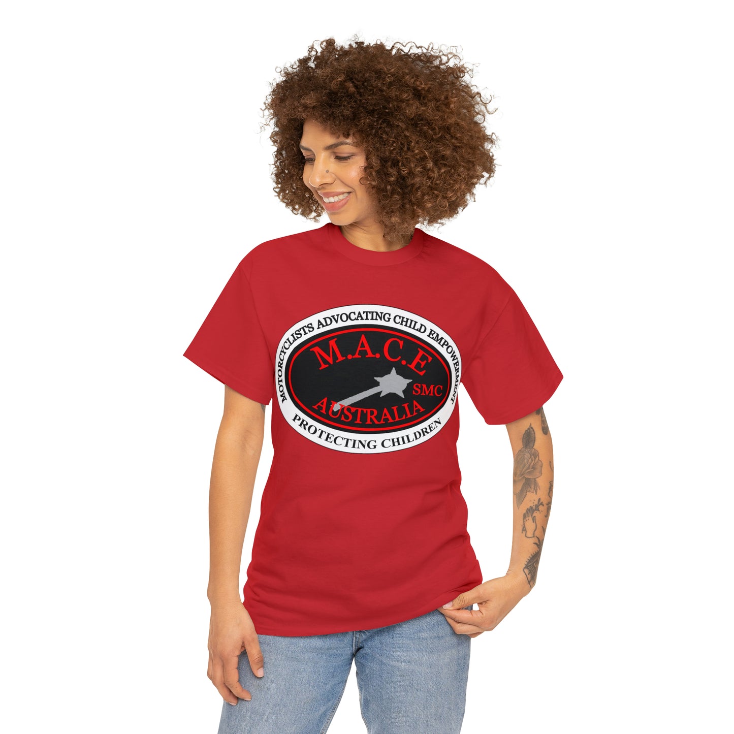 M.A.C.E. Emblem & Back Hands - Unisex Heavy Cotton Tee