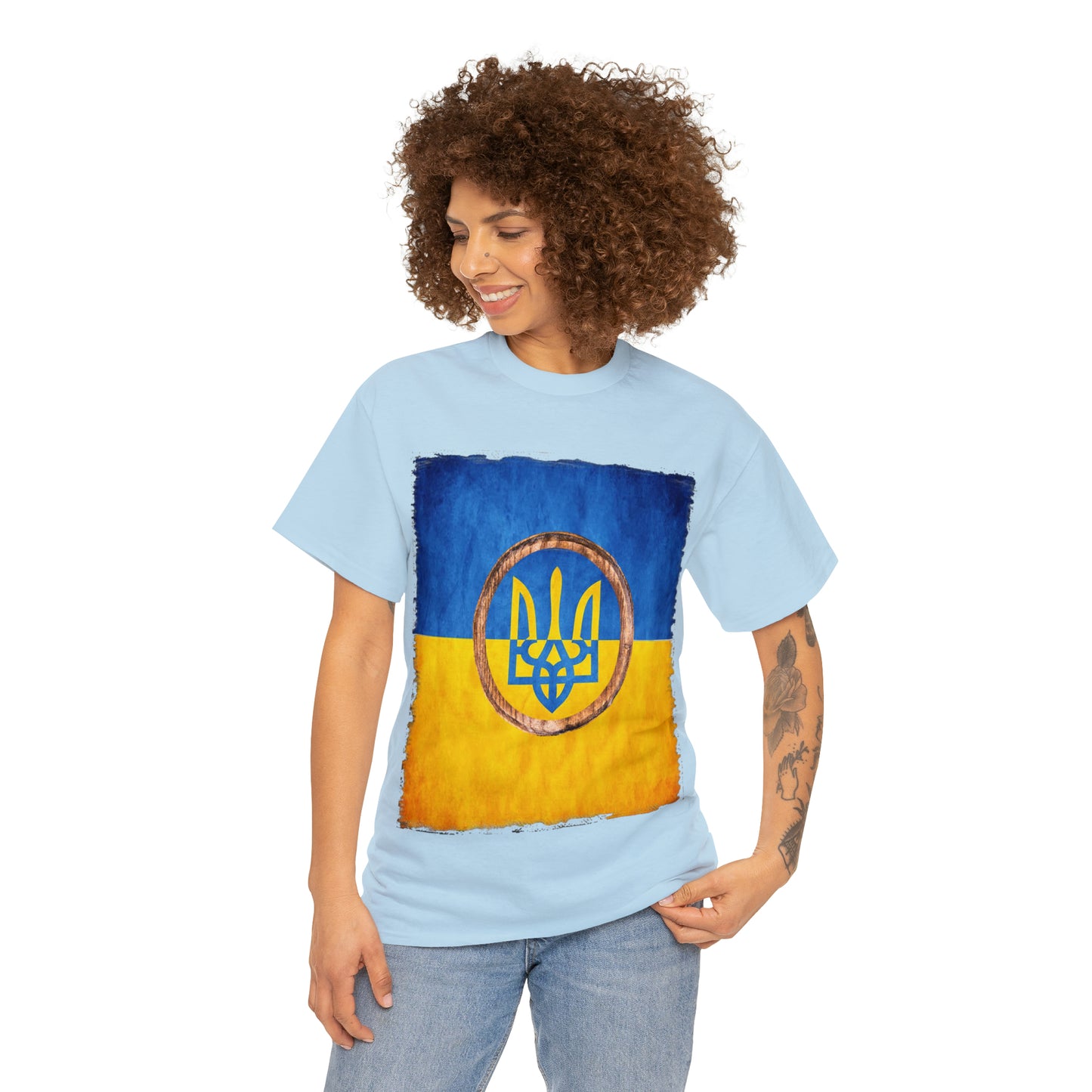 UKRAINIAN TRIDENT - Unisex Heavy Cotton Tee