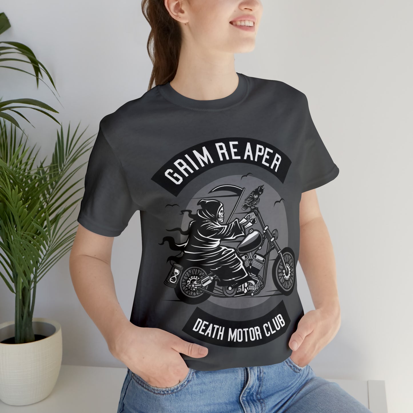 GRIM REAPER Death Motor Club - Unisex Jersey Short Sleeve Tee