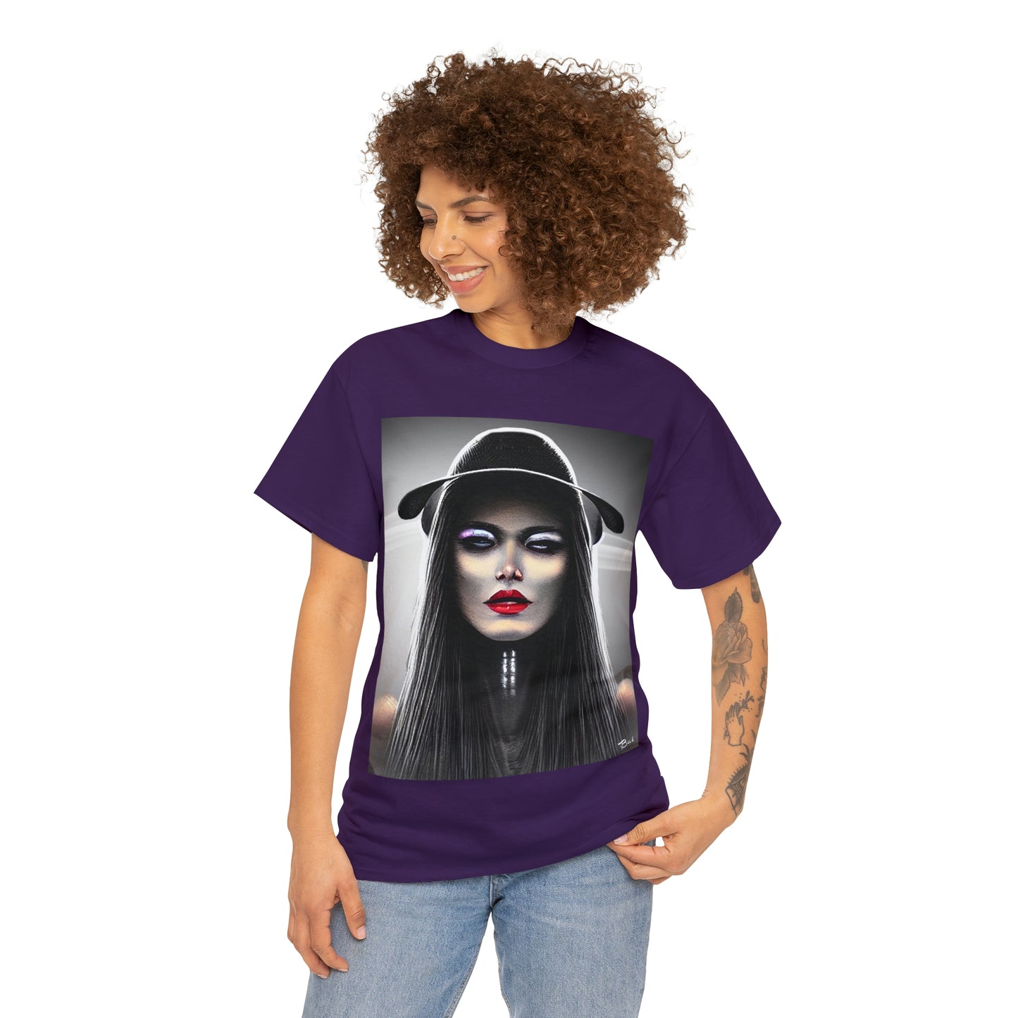 CYBERPUNK WITCH - Airt on a Shirt  - Unisex Heavy Cotton Tee - AUS