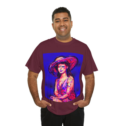 LADY IN SUN HAT - Airt on a Shirt  - Unisex Heavy Cotton Tee - AUS