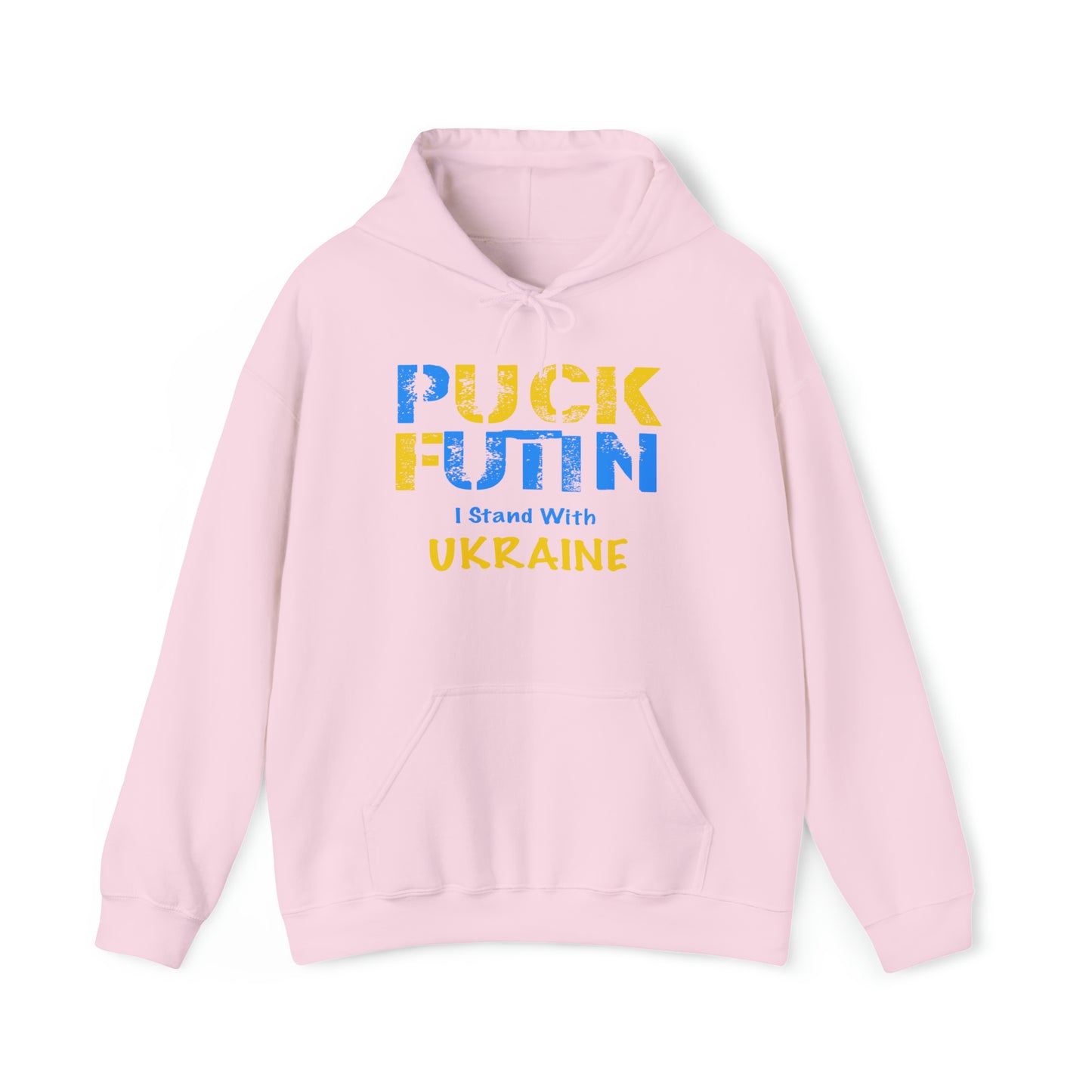 "P*** FUTI*" I Stand With UKRAINE - Unisex Heavy Blend™ Hooded Sweatshirt