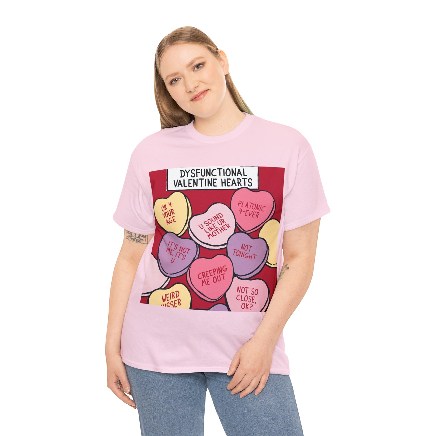 Dysfunctional Valentine's Hearts - Unisex Heavy Cotton Tee