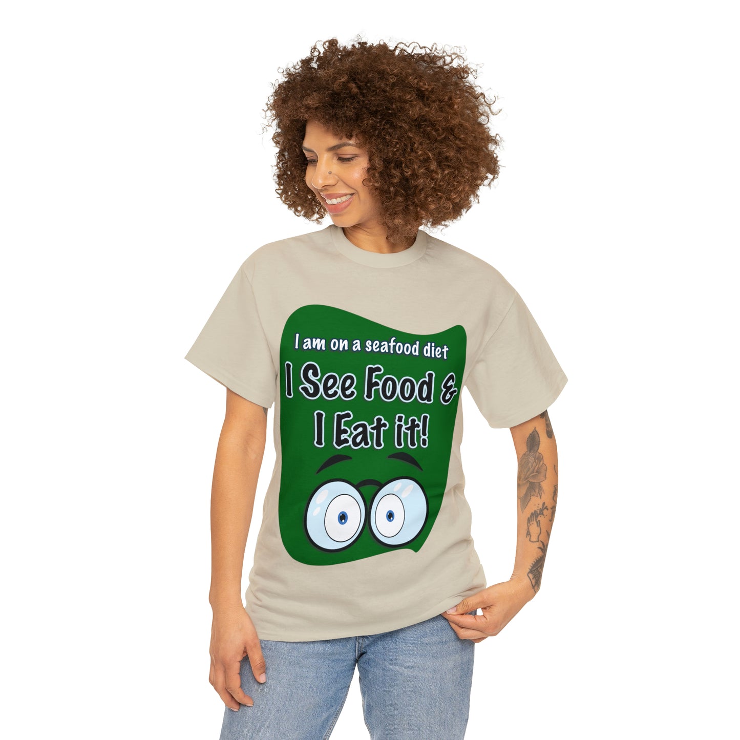 I See FOOD - Funny Unisex Heavy Cotton Tee - AUS