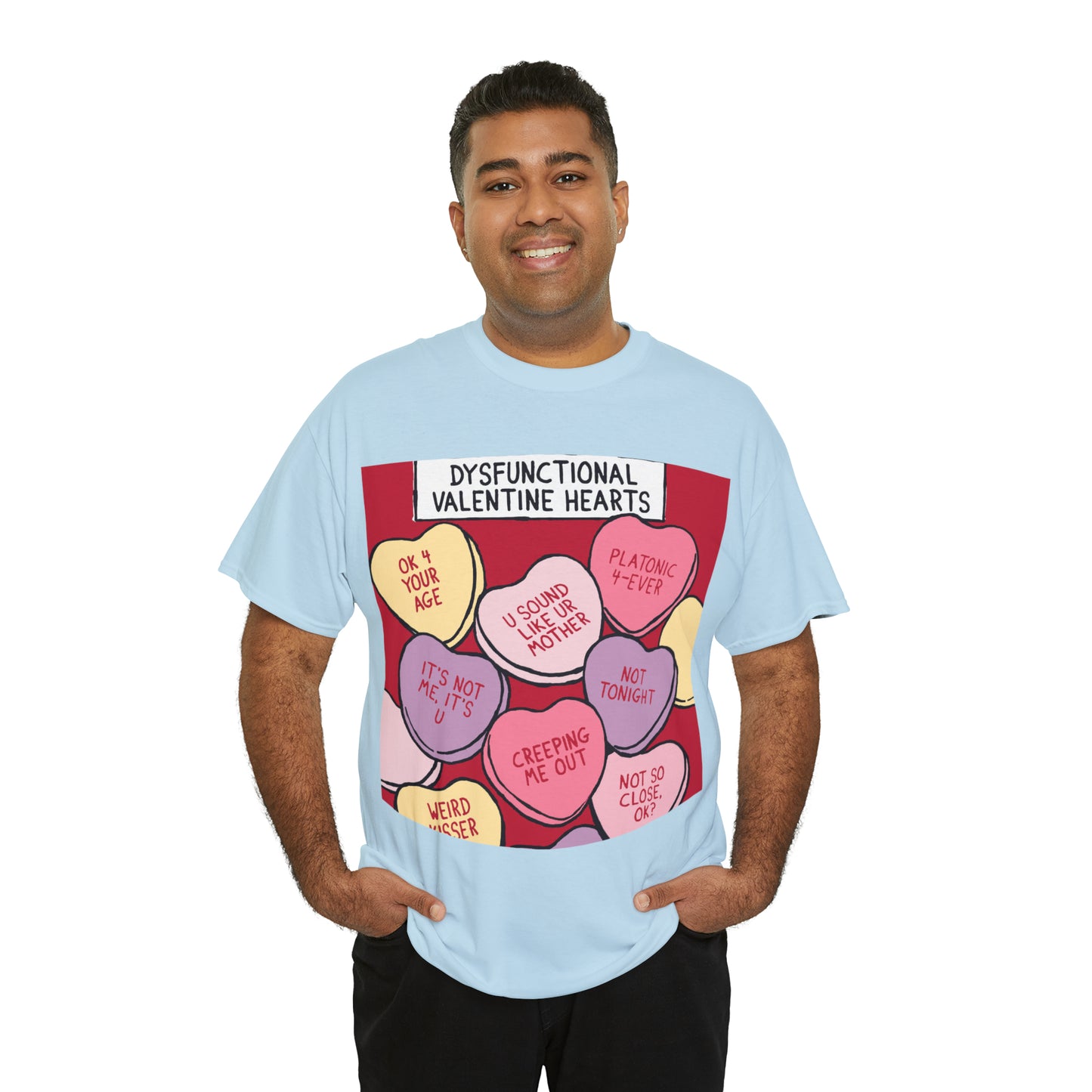 Dysfunctional Valentine's Hearts - Unisex Heavy Cotton Tee