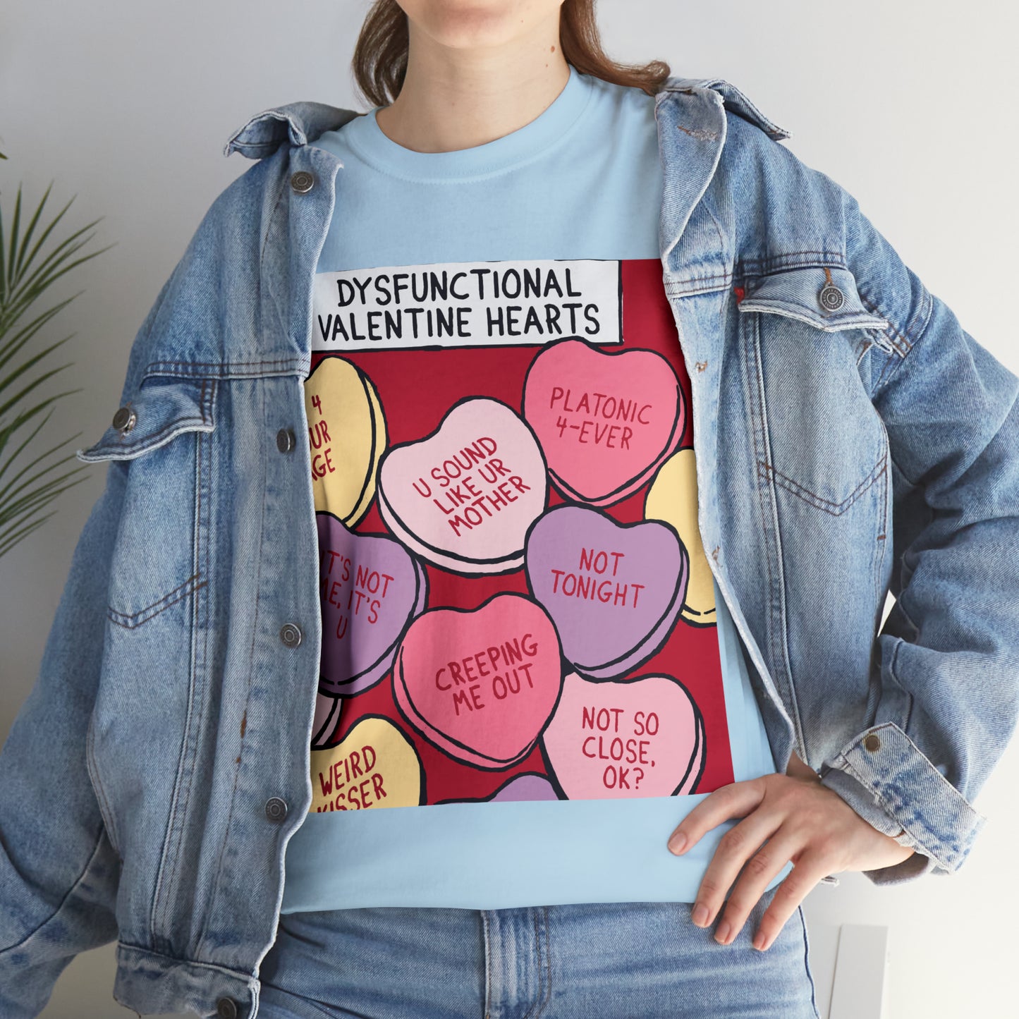 Dysfunctional Valentine's Hearts - Unisex Heavy Cotton Tee