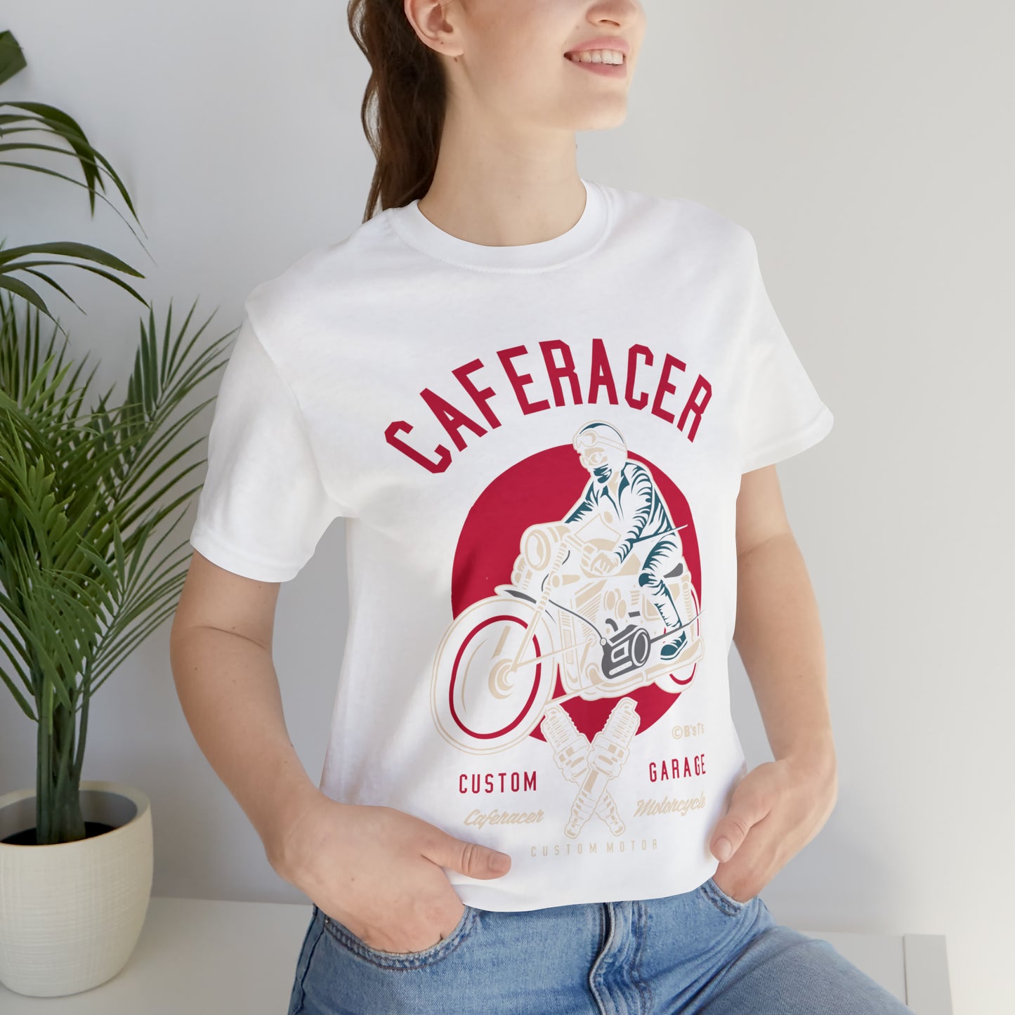 CAFE RACER Custom Garage - Unisex Jersey Short Sleeve Tee