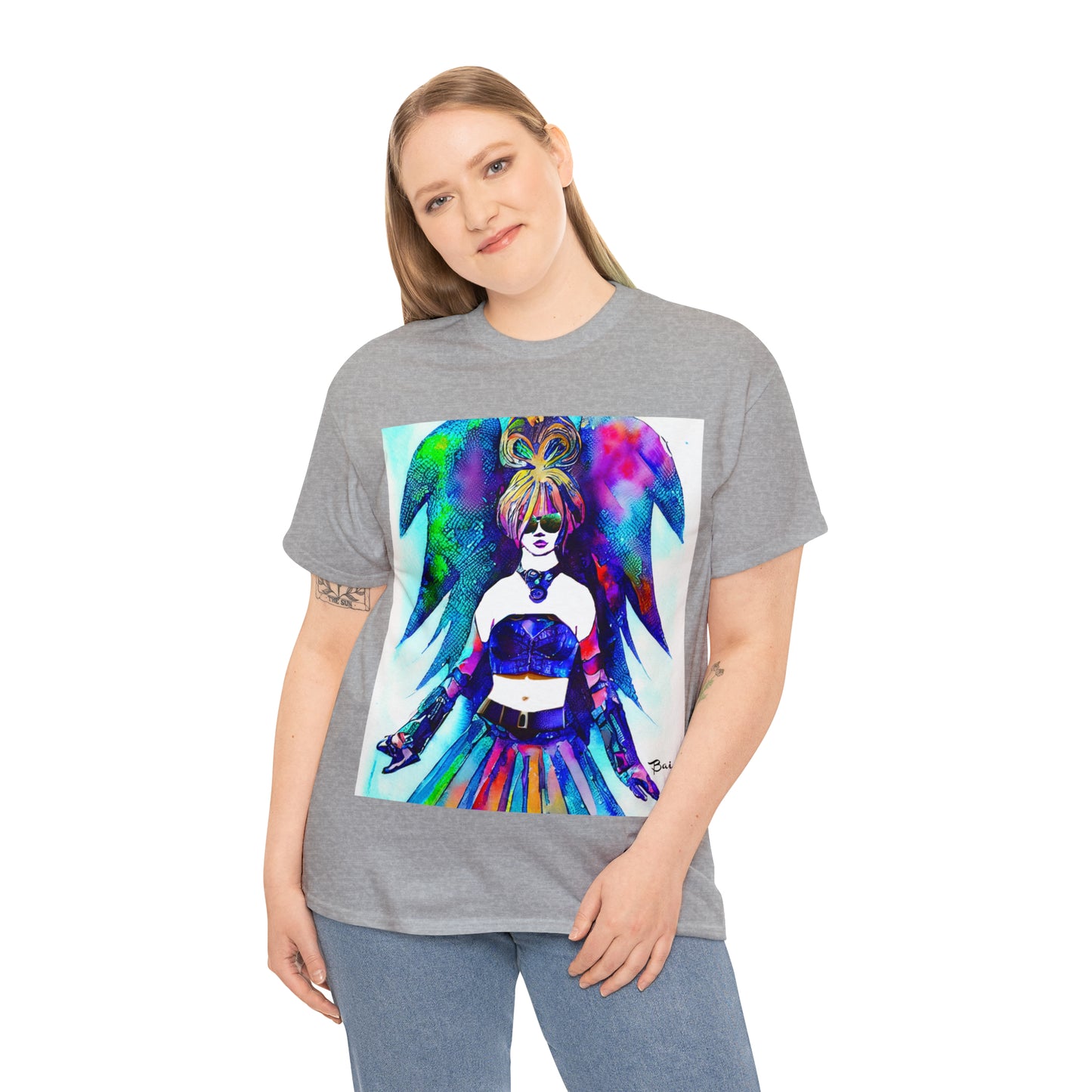 CYBER GIRL - Airt on a Shirt  - Unisex Heavy Cotton Tee - AUS