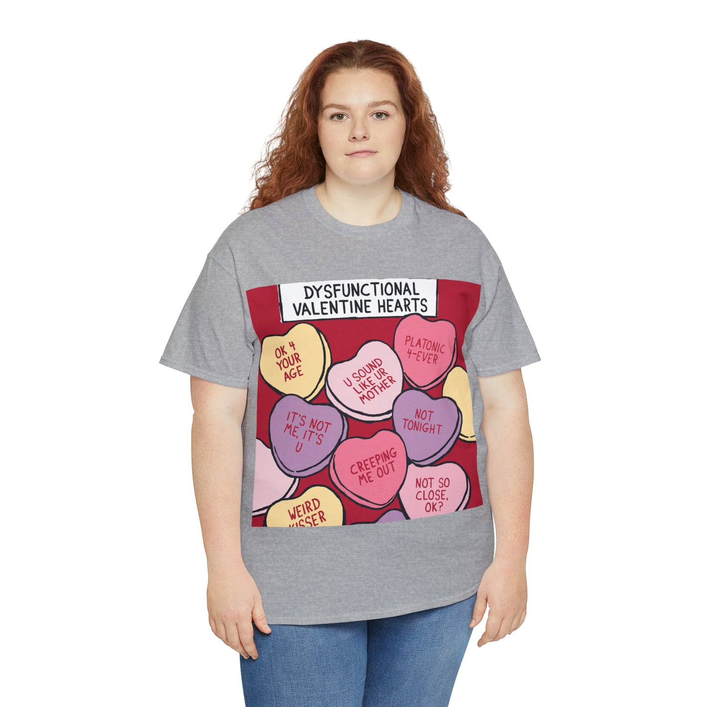 Dysfunctional Valentine's Hearts - Unisex Heavy Cotton Tee