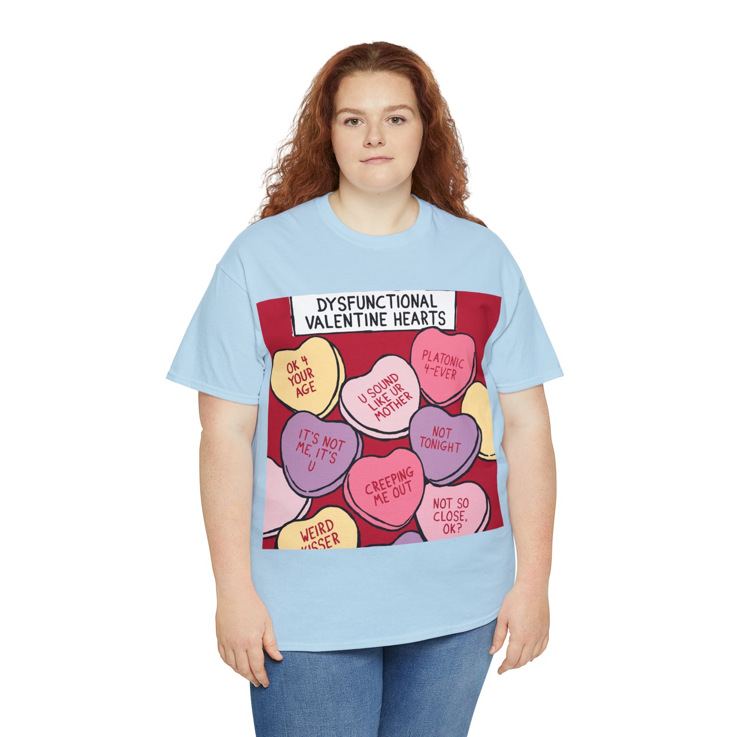 Dysfunctional Valentine's Hearts - Unisex Heavy Cotton Tee