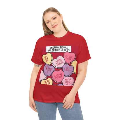 Dysfunctional Valentine's Hearts - Unisex Heavy Cotton Tee